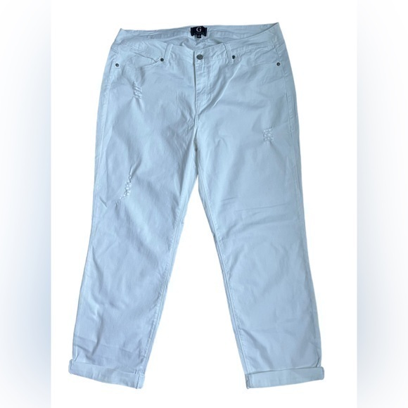 G by Giuliana Denim - G Sculpt by Giuliana White Distressed Ankle Length Jeans Size 16 new with tags